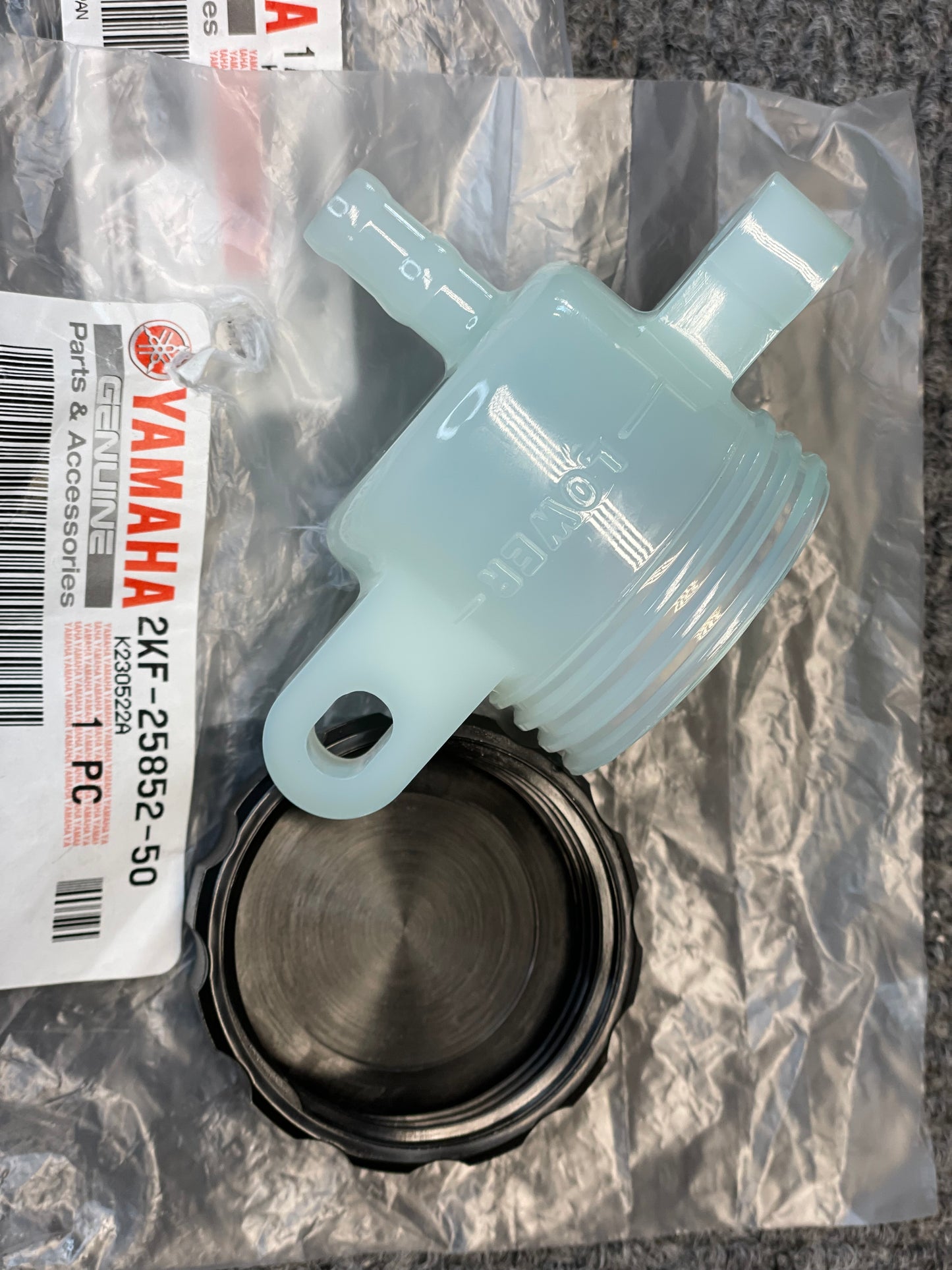 Yamaha OEM Tank Reservoir and Cap | 1A1-25894-01-00, 2KF-25852-50