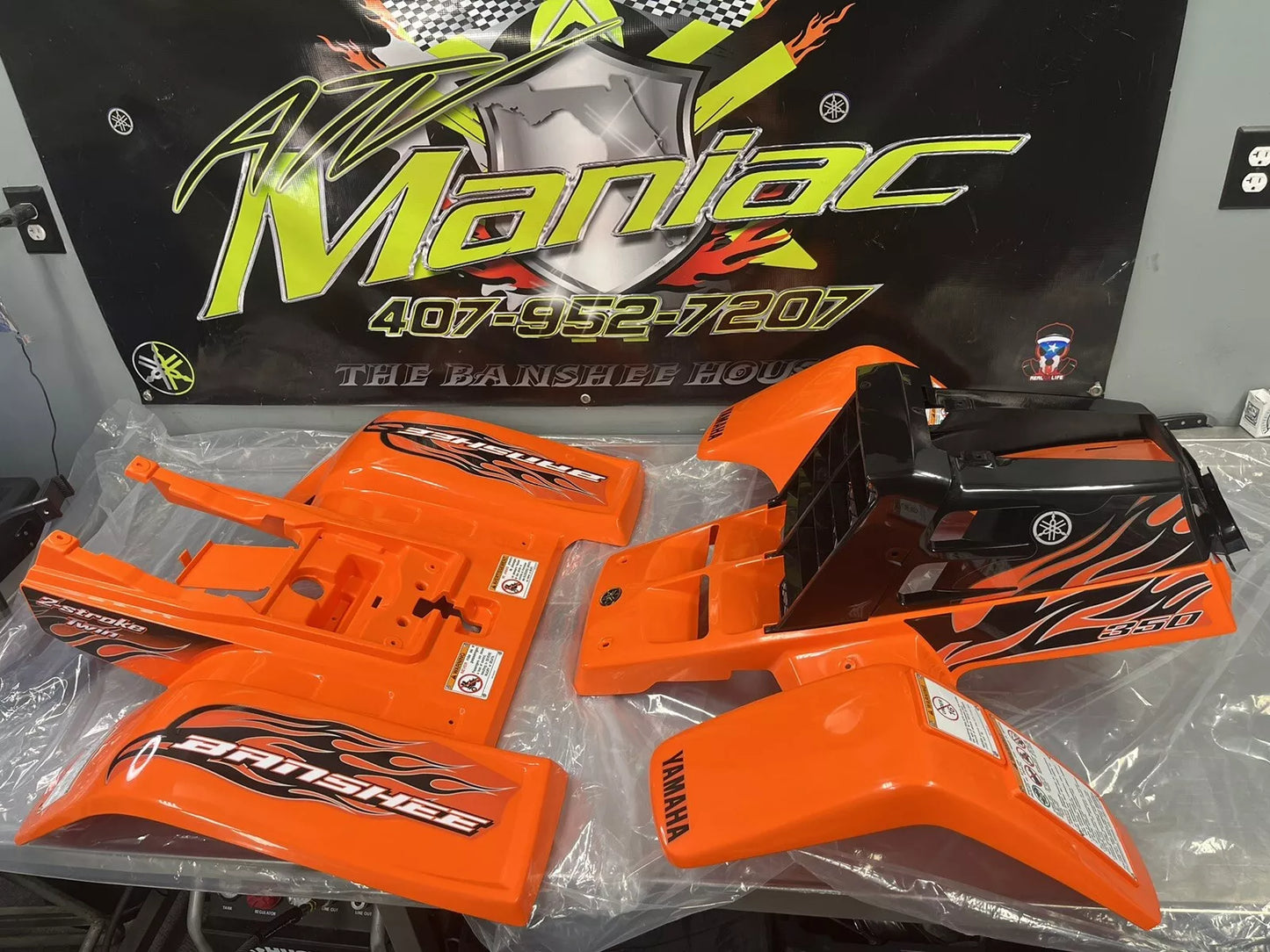 2008 OEM Yamaha Banshee 350 Full Fender kit & Graphic Installation