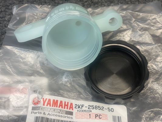 Yamaha OEM Tank Reservoir and Cap | 1A1-25894-01-00, 2KF-25852-50