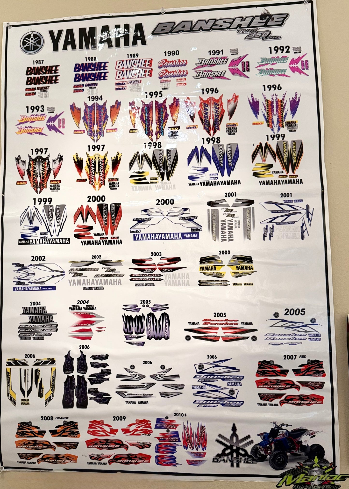 Graphics for Yamaha Banshee 350 Full plastic kit