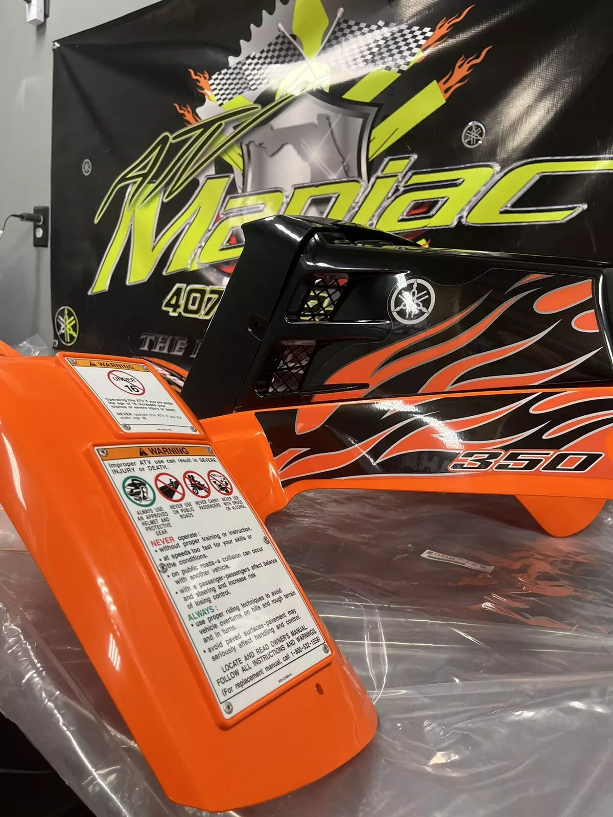 2008 OEM Yamaha Banshee 350 Full Fender kit & Graphic Installation