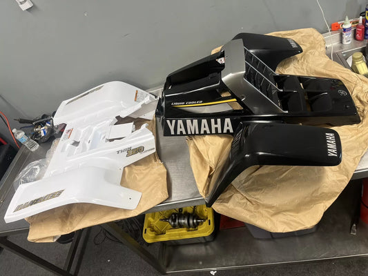 2002 OEM Yamaha Banshee 350 Full Fender kit with Installed Graphics