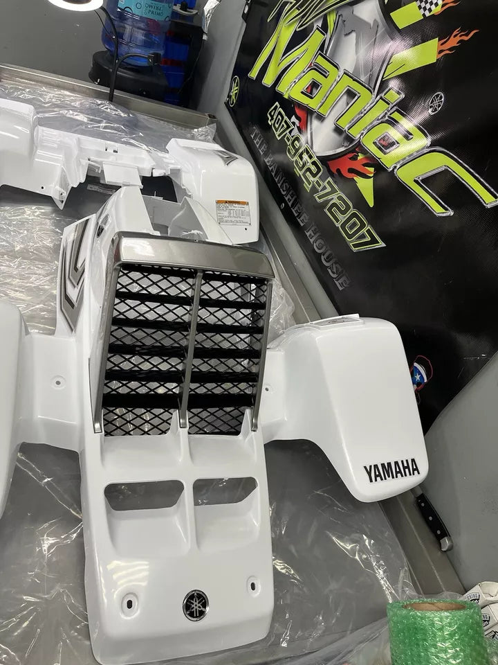 2006 White OEM Yamaha Banshee 350 Full Plastic Kit & Graphics Installation